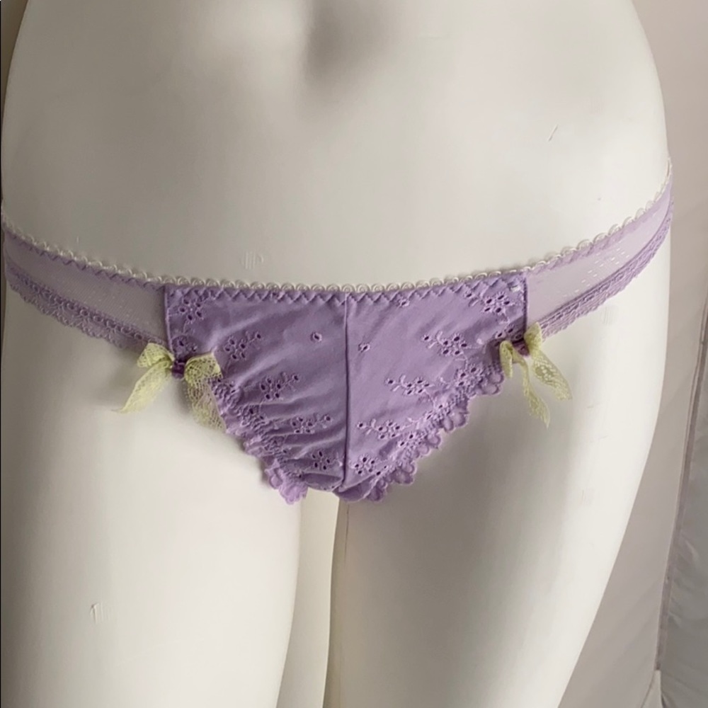 Cosmopolitan lavender eyelet mesh lace panty M